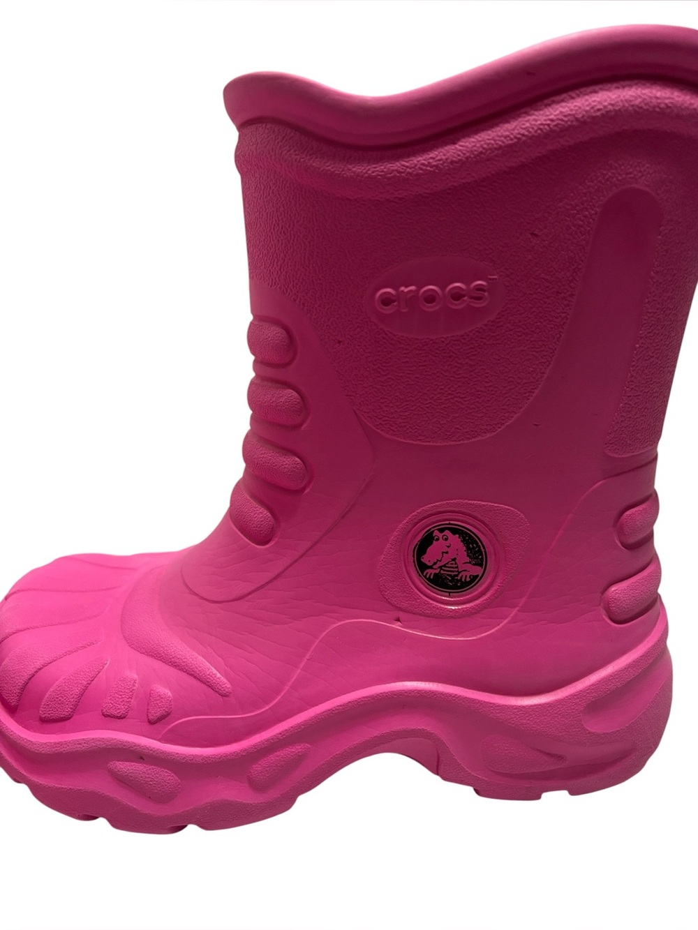 CROCS Pink Georgie Youth Slip-On Waterproof Outdoor Rain Boots Size M2 W4 - Picture 11 of 14
